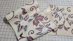 Roll Pre-War Japanese Textile Silk Fabric Kimono Floral Silver Stamp Yuki