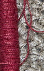 Thread Cotton + Hemp Blend, 25 Yards Spool. Red.