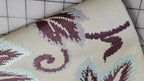 Roll Pre-War Japanese Textile Silk Fabric Kimono Floral Silver Stamp Yuki