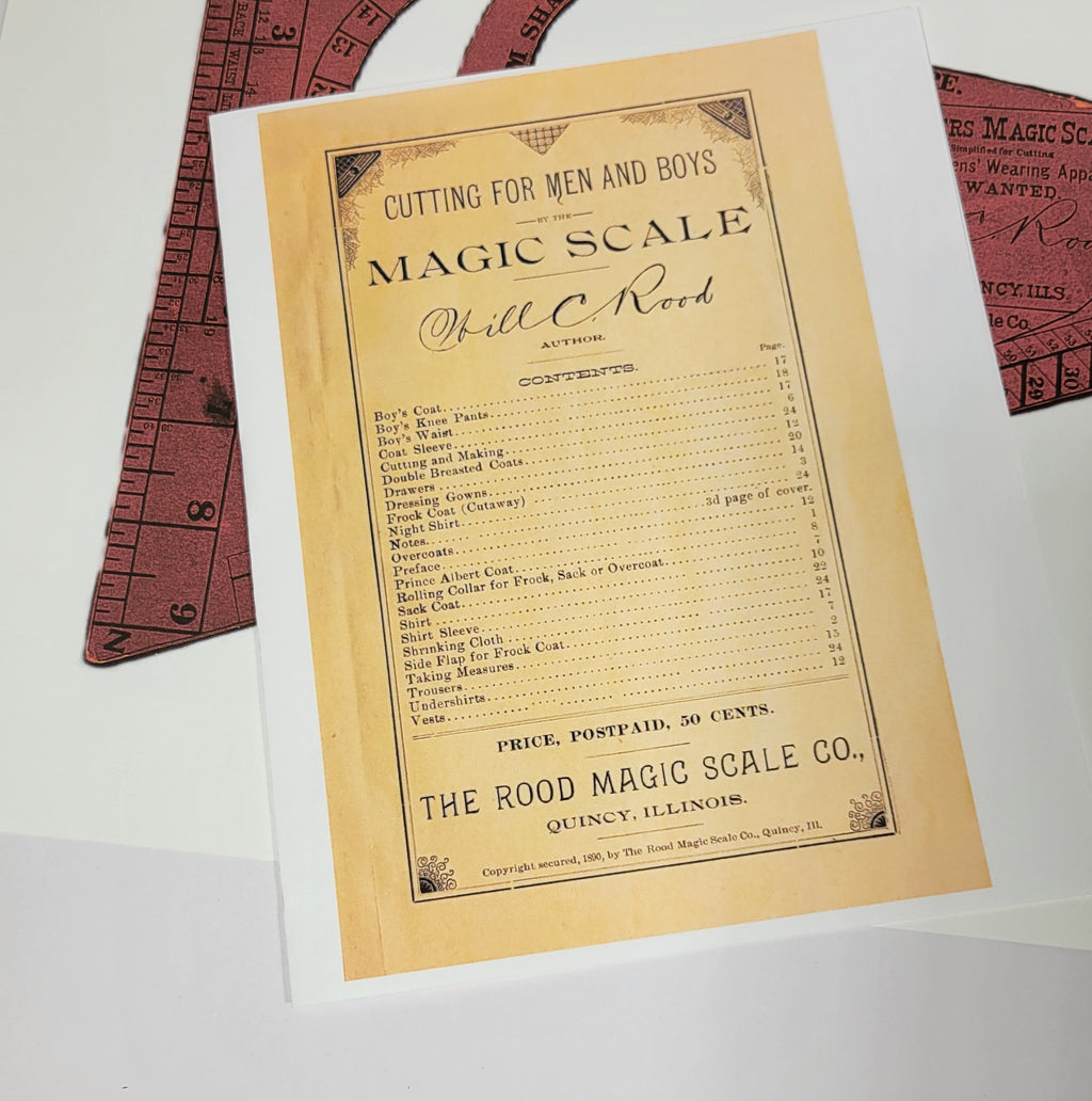 Will C. Rood Advance Studies in Dressmakers' Magic Scale 1890s - Paper Rulers and Booklets Reprint Set