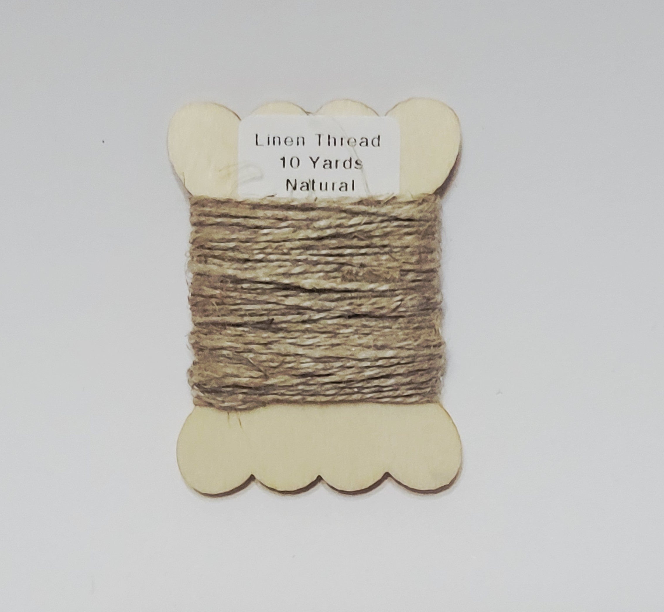 Natural Linen Thread 10 Yards Yarn Machine Spun 10/2 Beige