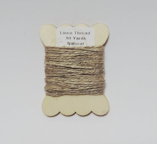 Natural Linen Thread 10 Yards Yarn Machine Spun 10/2 Beige
