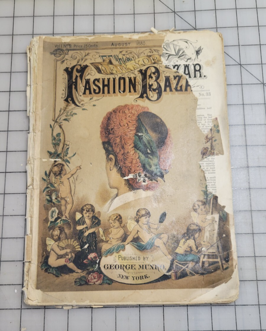 New York Fashion Bazar 1880 July / Aug 5 Weeks Newspaper George Munro Victorian