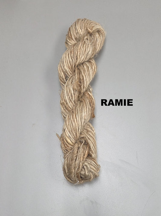 Ramie Bast Fiber Yarn Cordage. Natural Single Spun Twine