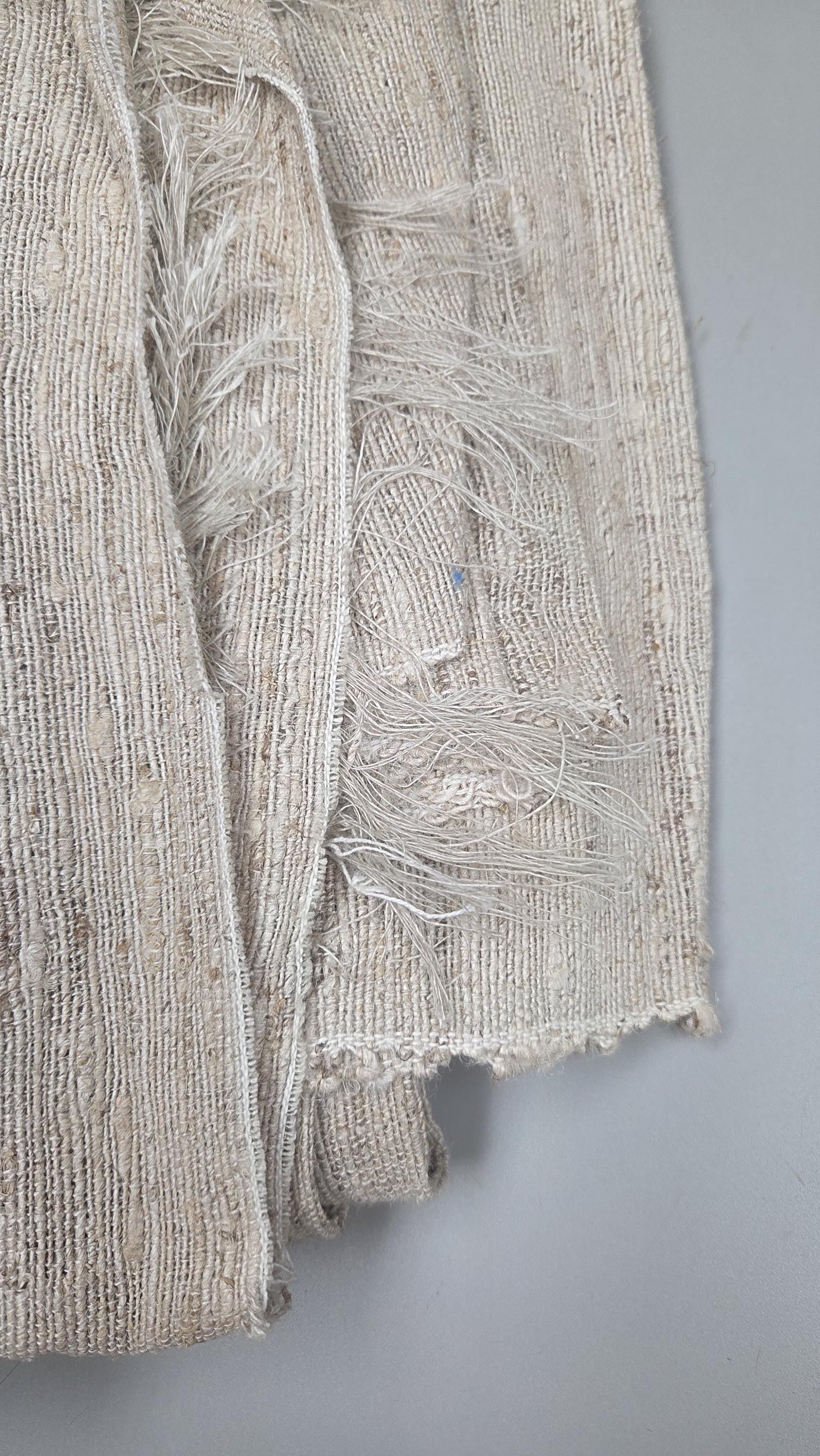 Hemp + Nettle Hand Loom Woven Fabric. By the 1/2 Yard. 100% Plant Fiber. 44" Wide