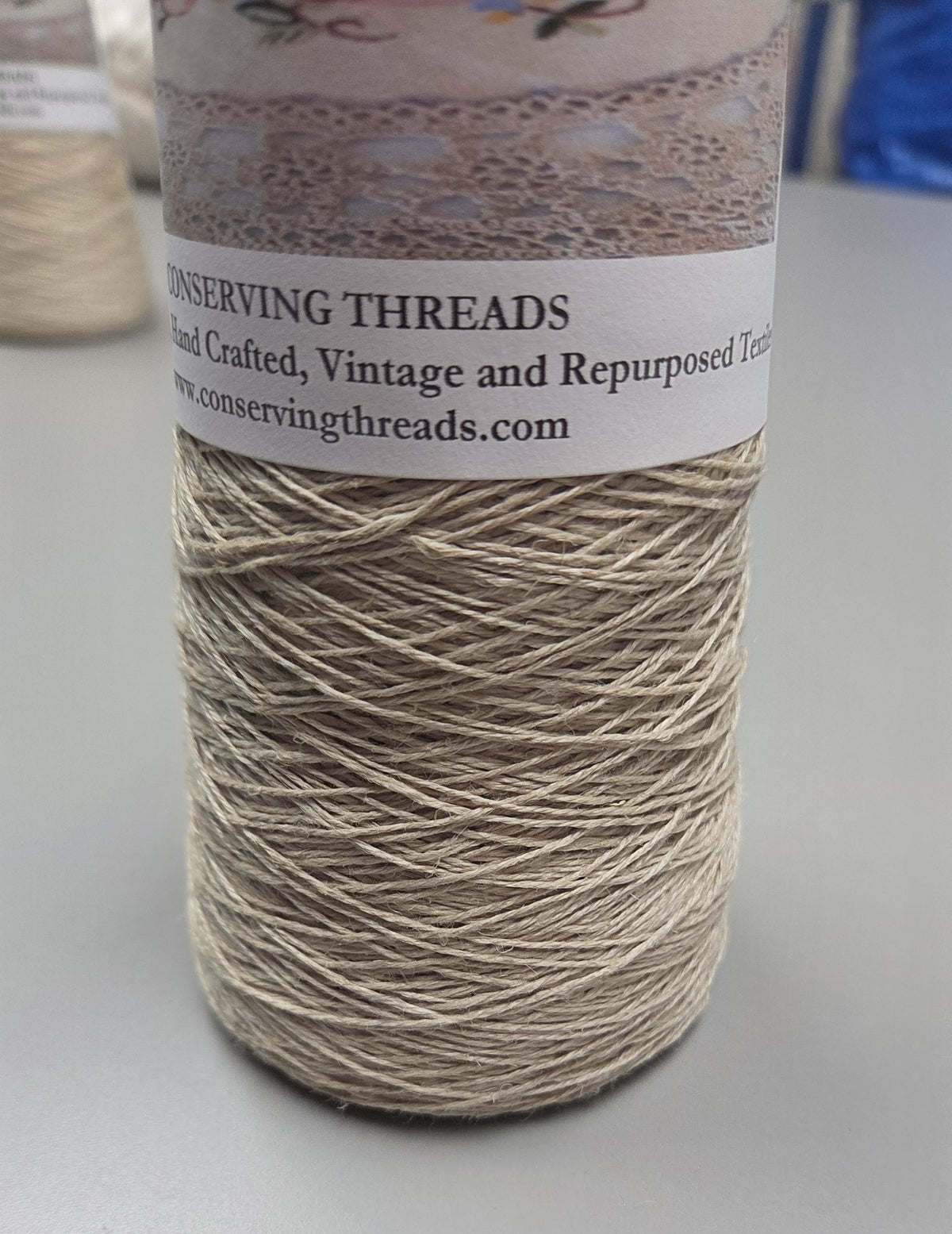 Hemp Thread. 250 Yards. Cone Natural Fine Twine Yarn. 3-Ply.