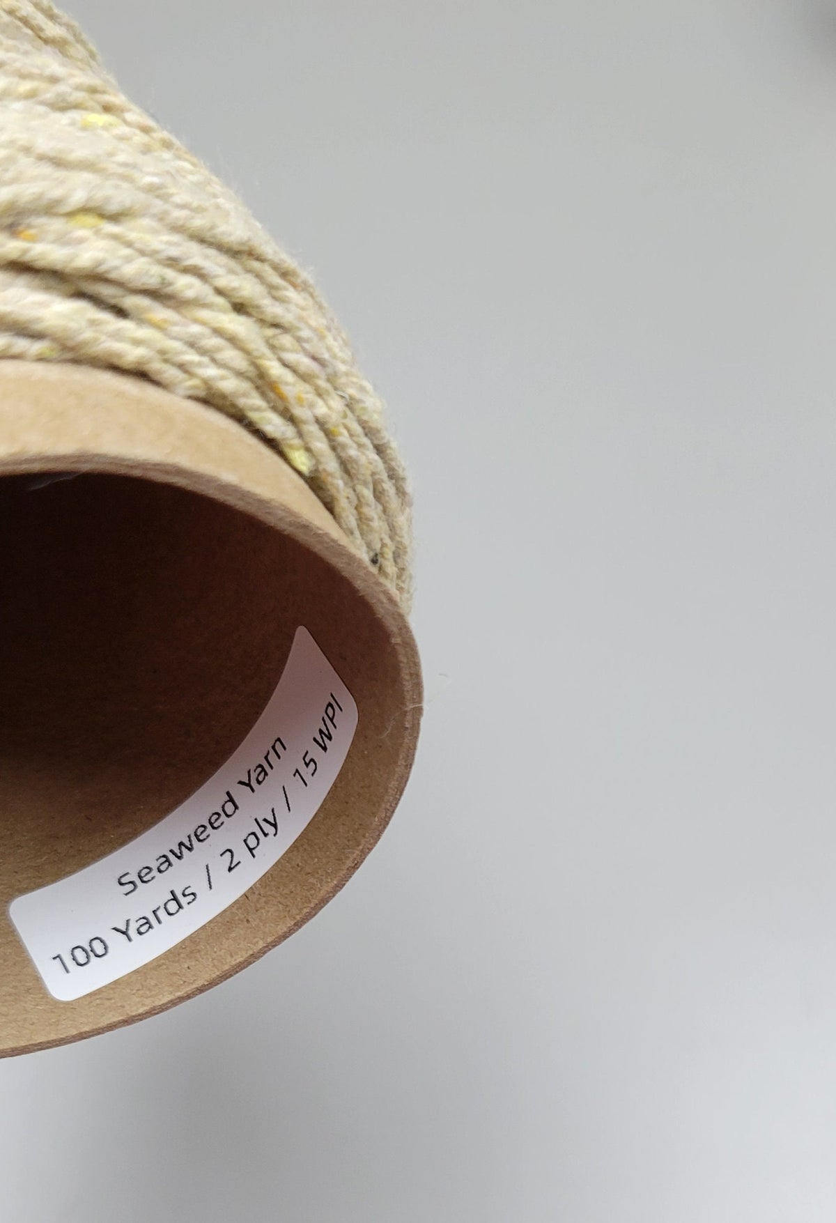 Seaweed + Cotton or Macro Algae Natural Yarn. 100 Yards. Worsted Weight Rug Yarn.