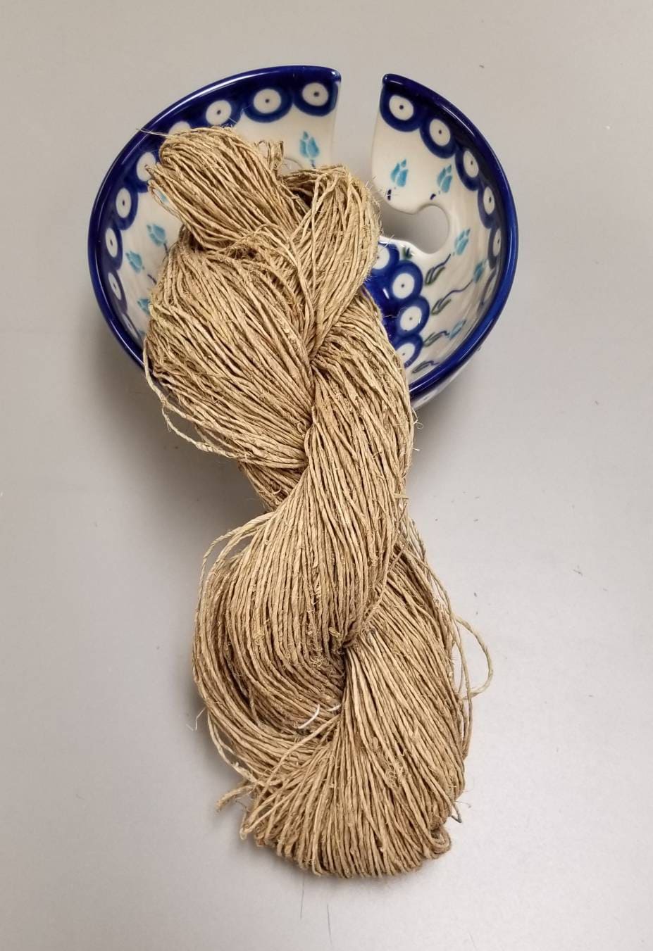 Hemp Yarn (Set of 10 Skeins) Hand Spun Skein, Natural. Great for Kitting, Crochet, Weaving, Craft, Fiber Arts, ect.