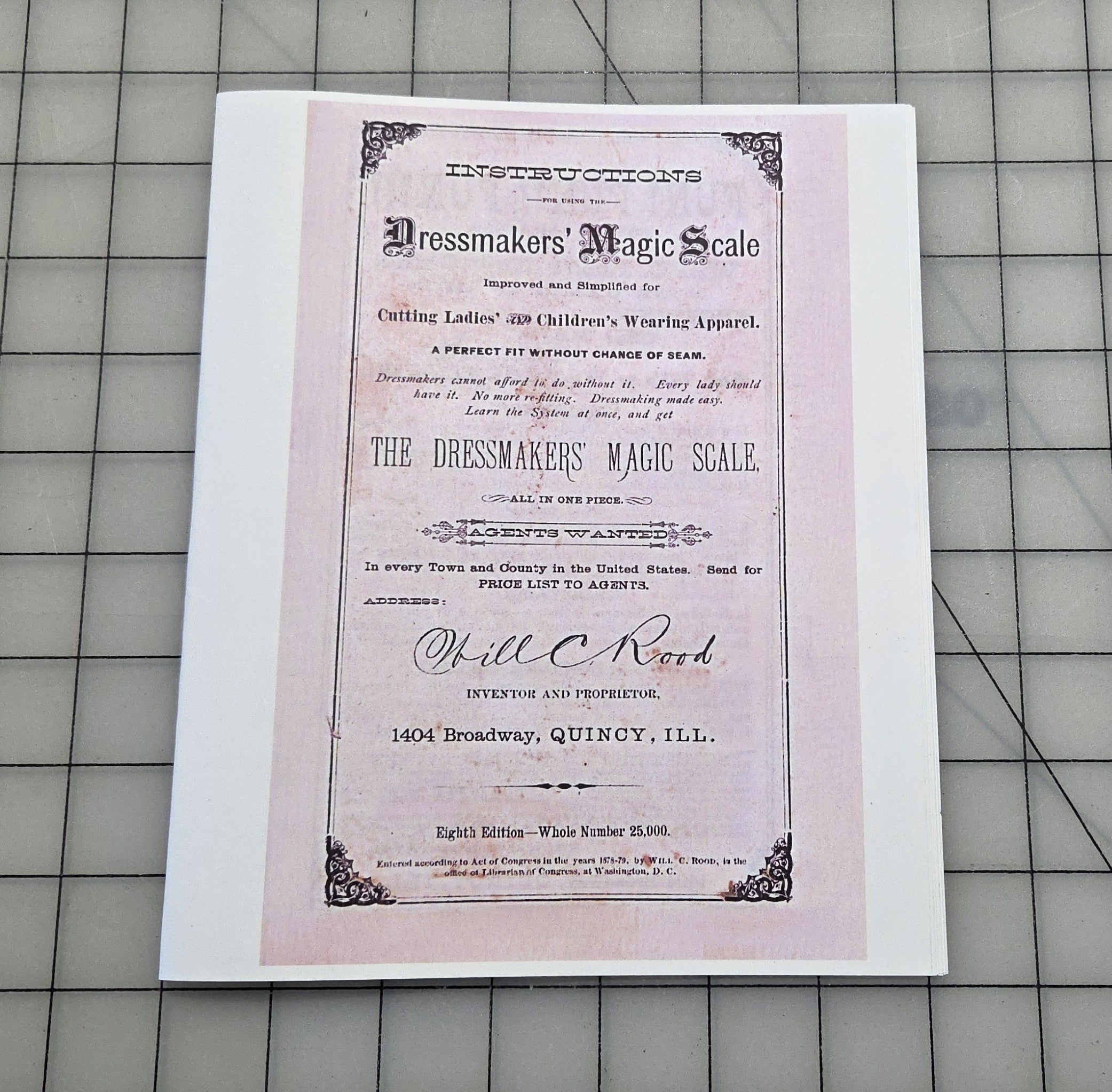 Will Rood Dressmaker Magic Scale 1890s - Instruction Booklets and Rulers - Reprints