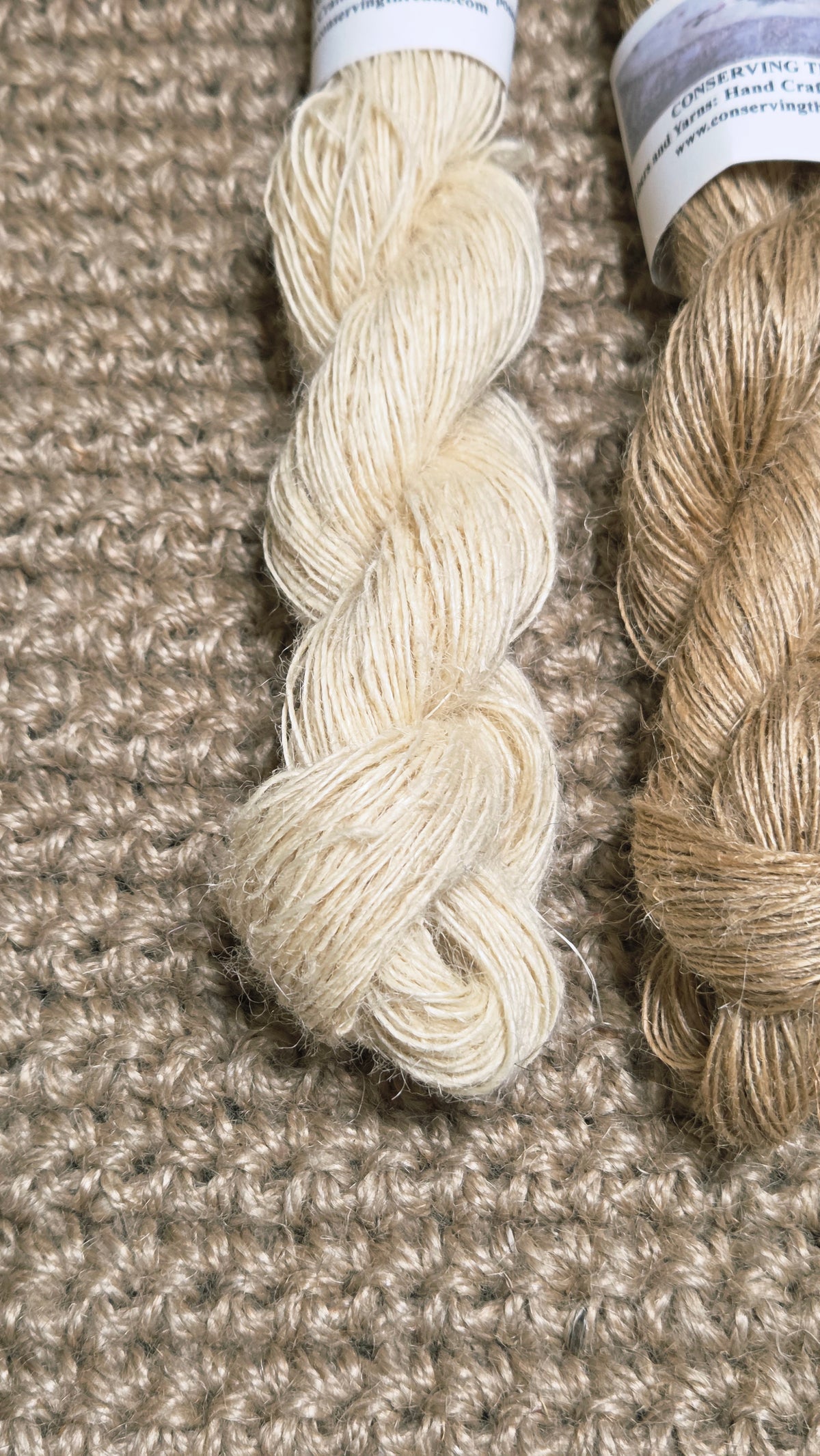 Yarn Jute. Skein. Lace Weight. Natural and Dyed. 200 Yards.
