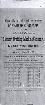 McDowell Drafting & Cutting Dresses / Measure Book. 1891 Instruction Book Garment Drafting Machine Co. Patterns. E-book DOWNLOAD. 📥