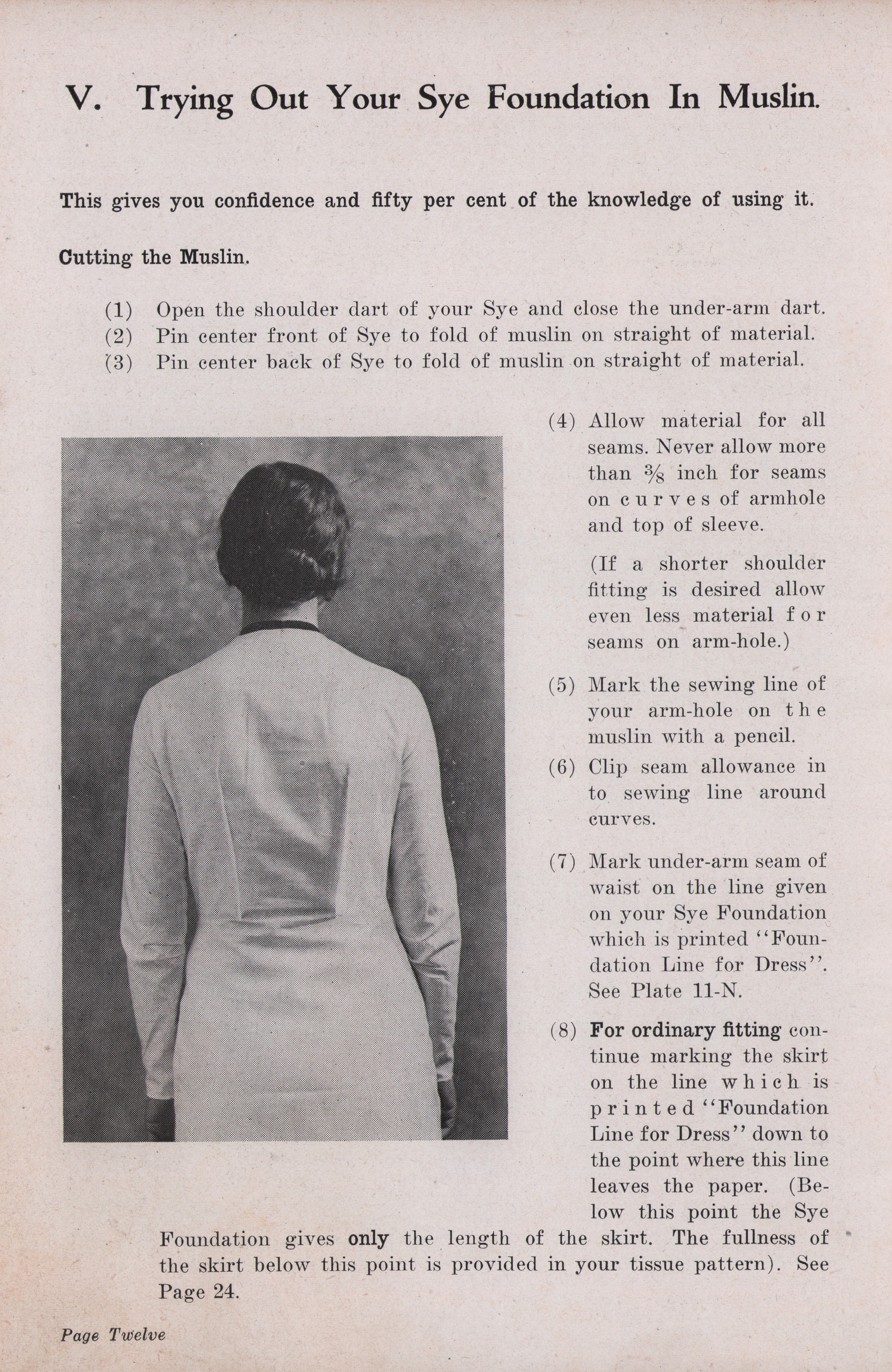 Sye Foundation Pattern Instruction Antique Catalog Helen Hall 1931