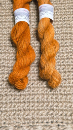 Yarn Jute. Skein. Lace Weight. Small Batch Dyed. 200 Yards. Orange