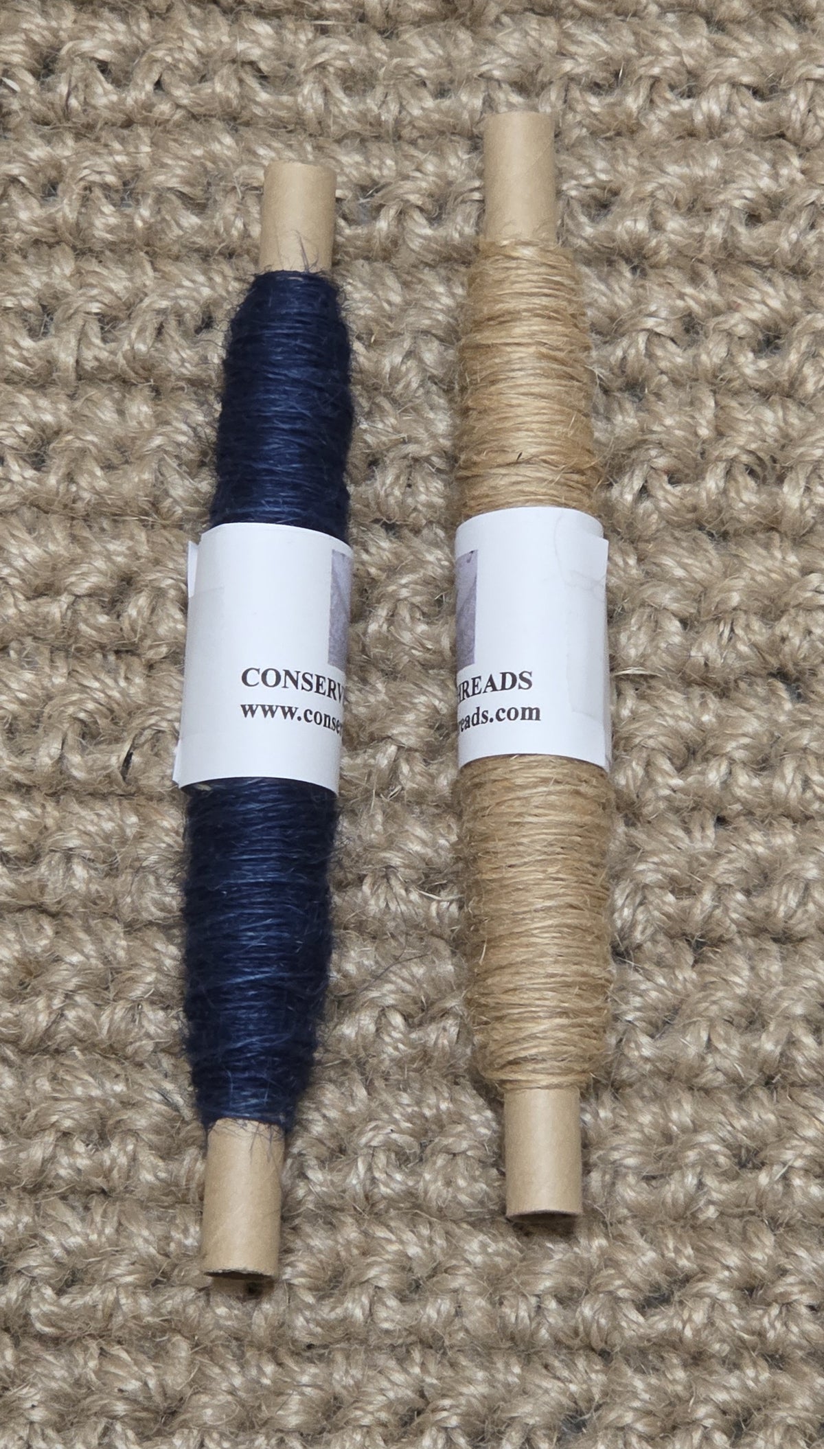 Thread Jute. 25 Yards Bobbin. Lace Weight. Blue.