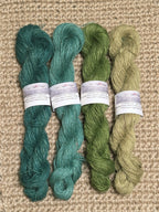 Yarn Jute. Skein. Lace Weight. Small Batch Dyed. 200 Yards. Green