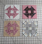 10 Vintage 7" Patch Quilt Blocks Unfinished Squares. 1910s - 1950s Hand Stitched