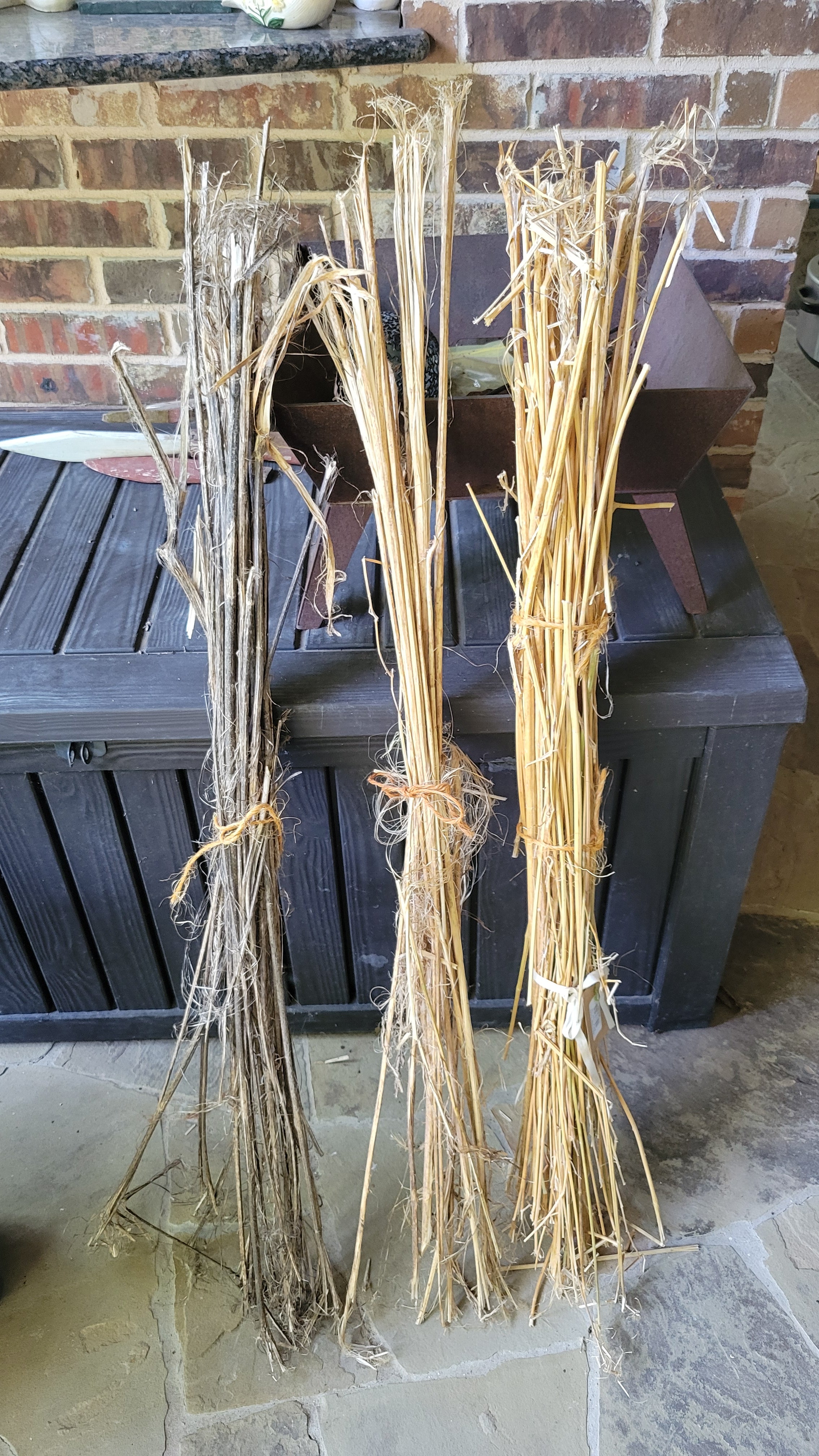 Hemp Stalk Bundle. Field Dew Retted. USA Grown.