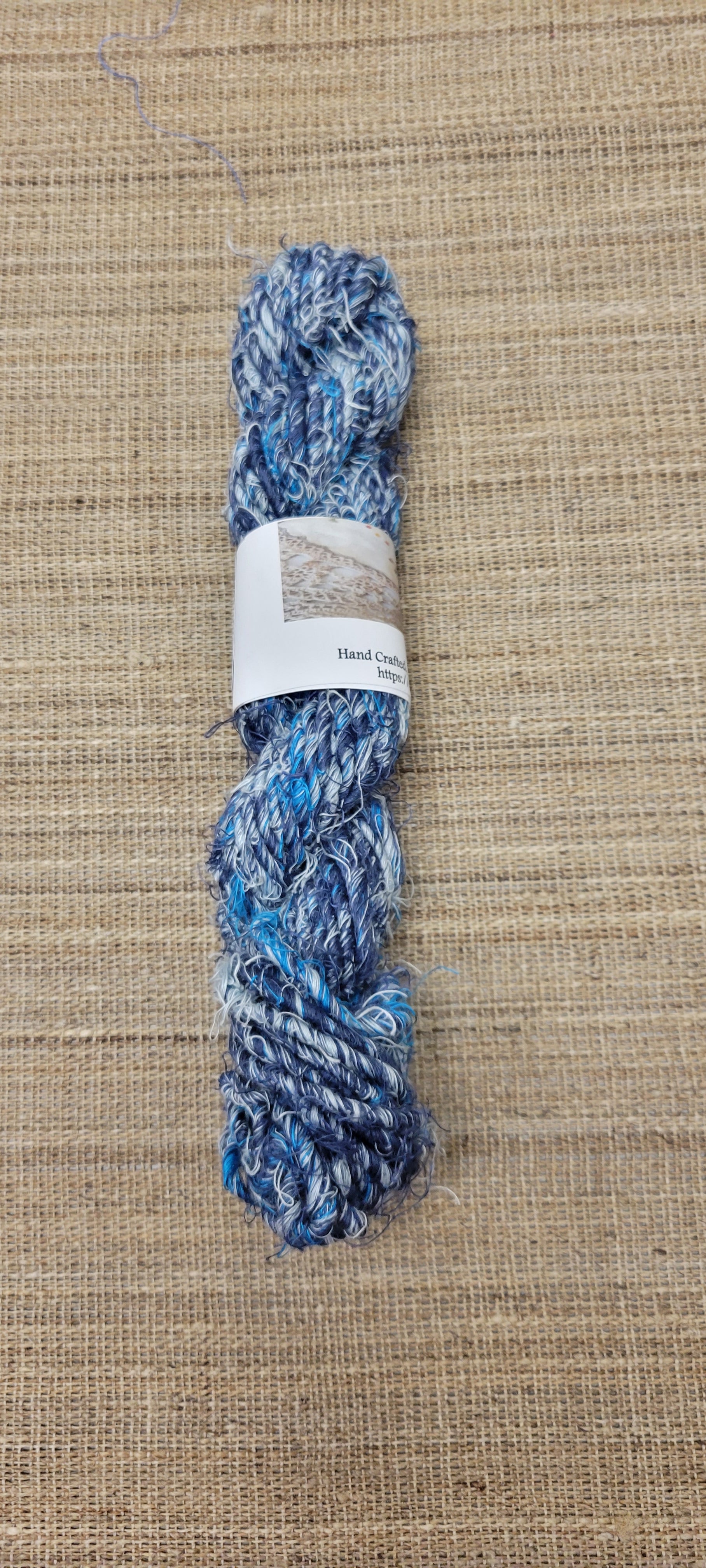 Linen Reclaimed Thread Skeins. Upcycled Hand-Spun Yarn.