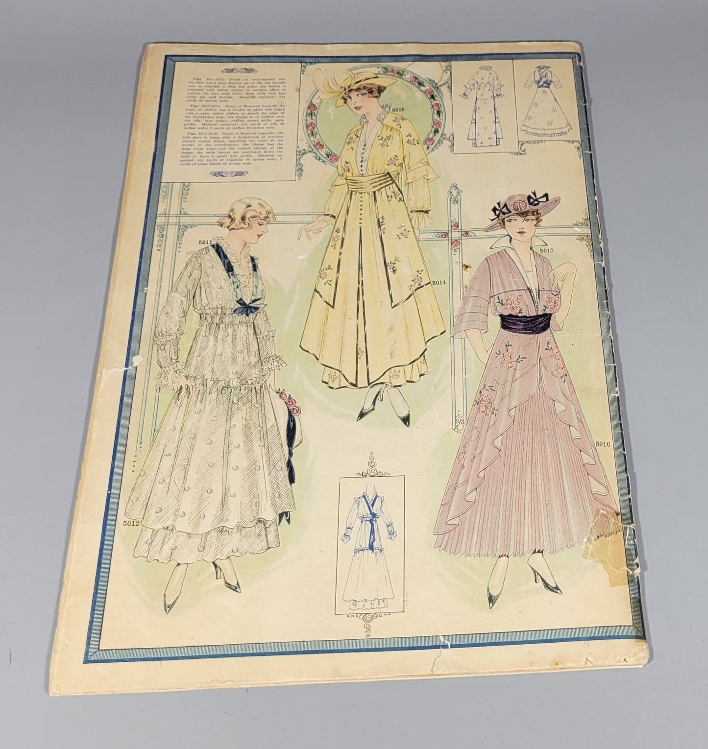 Elite Styles, 1915 June Dressmaker Tailor Fashion Magazine Catalog Ladies Bride