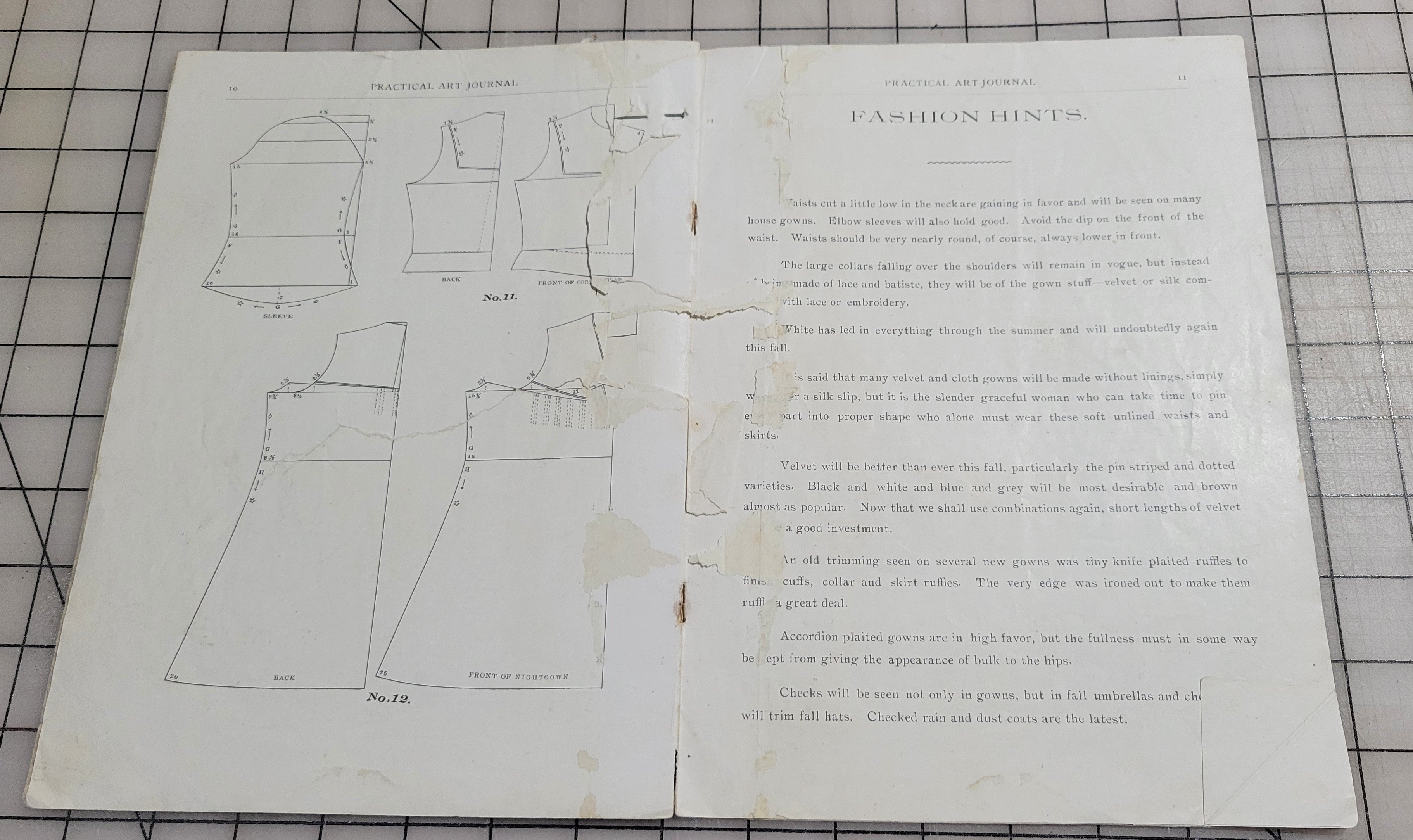 Original 1902 Practical Art Journal of Ladies Tailoring September Patterns