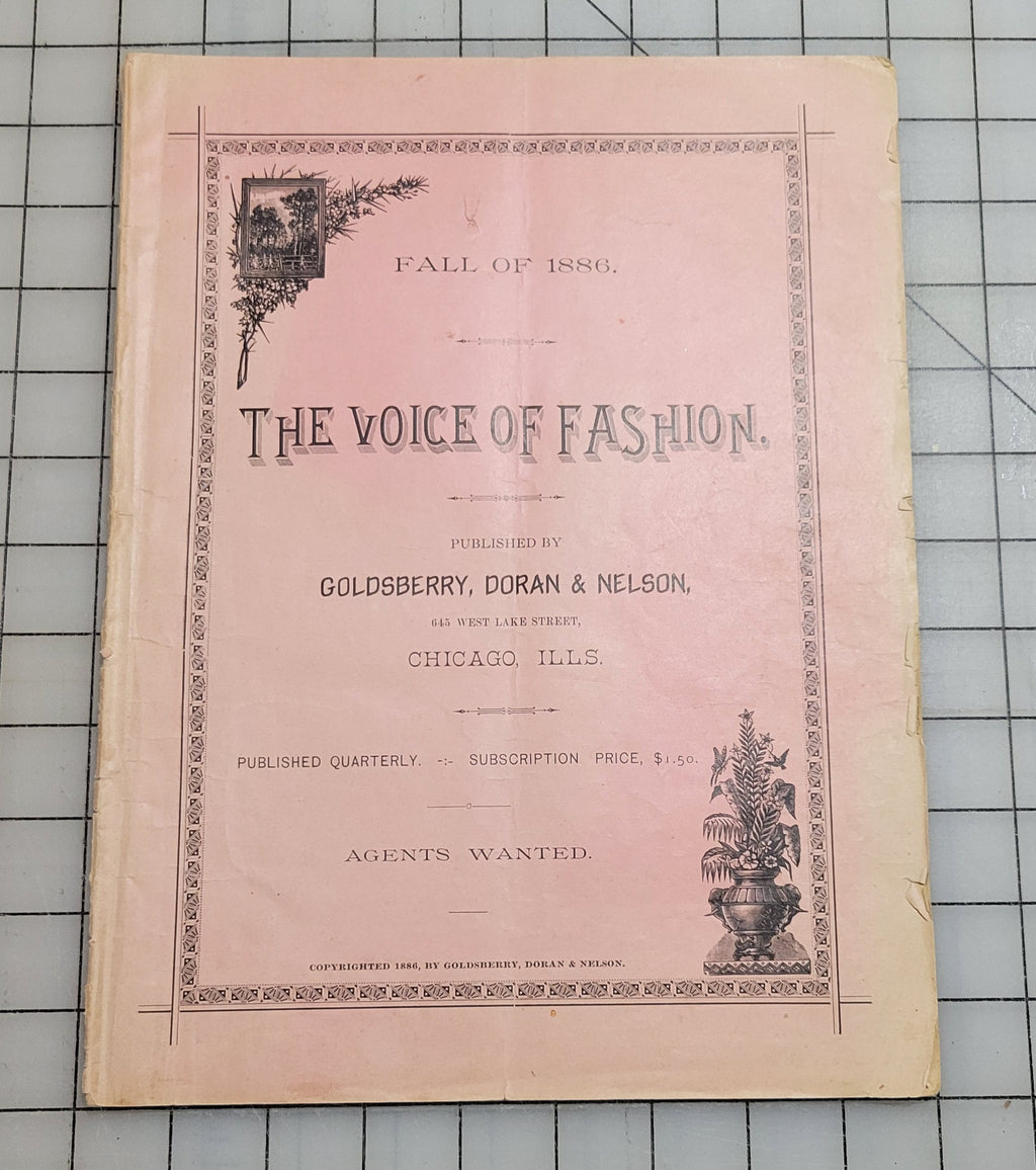 Original. The Voice of Fashion Pattern Book Fall 1886, Goldsberry, Doran, Nelson