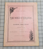 Original. The Voice of Fashion Pattern Book Fall 1886, Goldsberry, Doran, Nelson