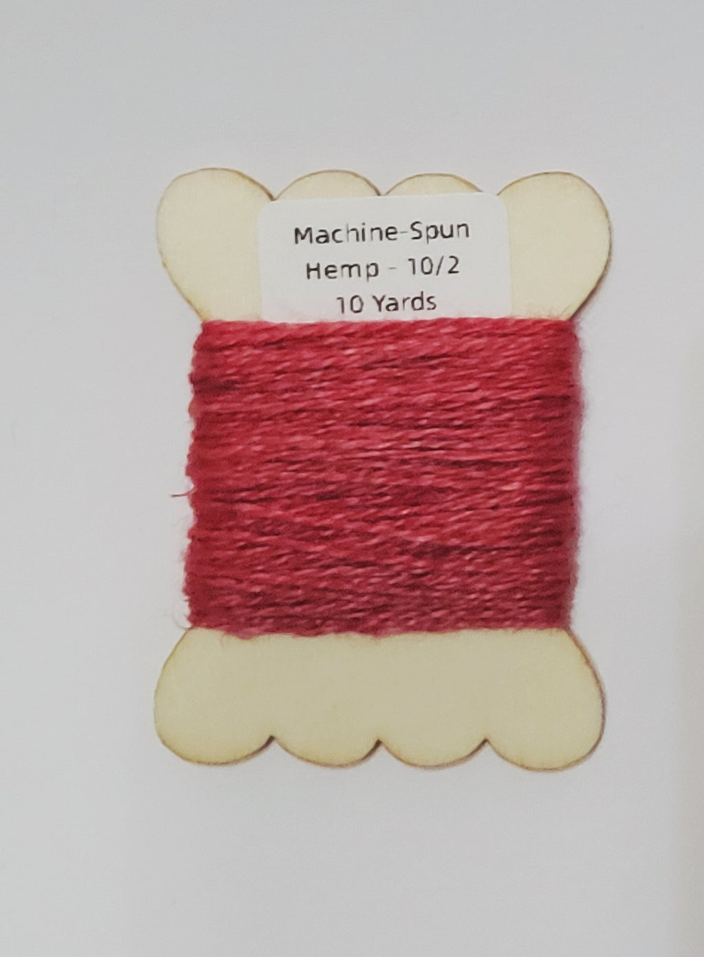 Red Hemp 100% 2-ply Yarn 10 Yards Natural Fine Thread