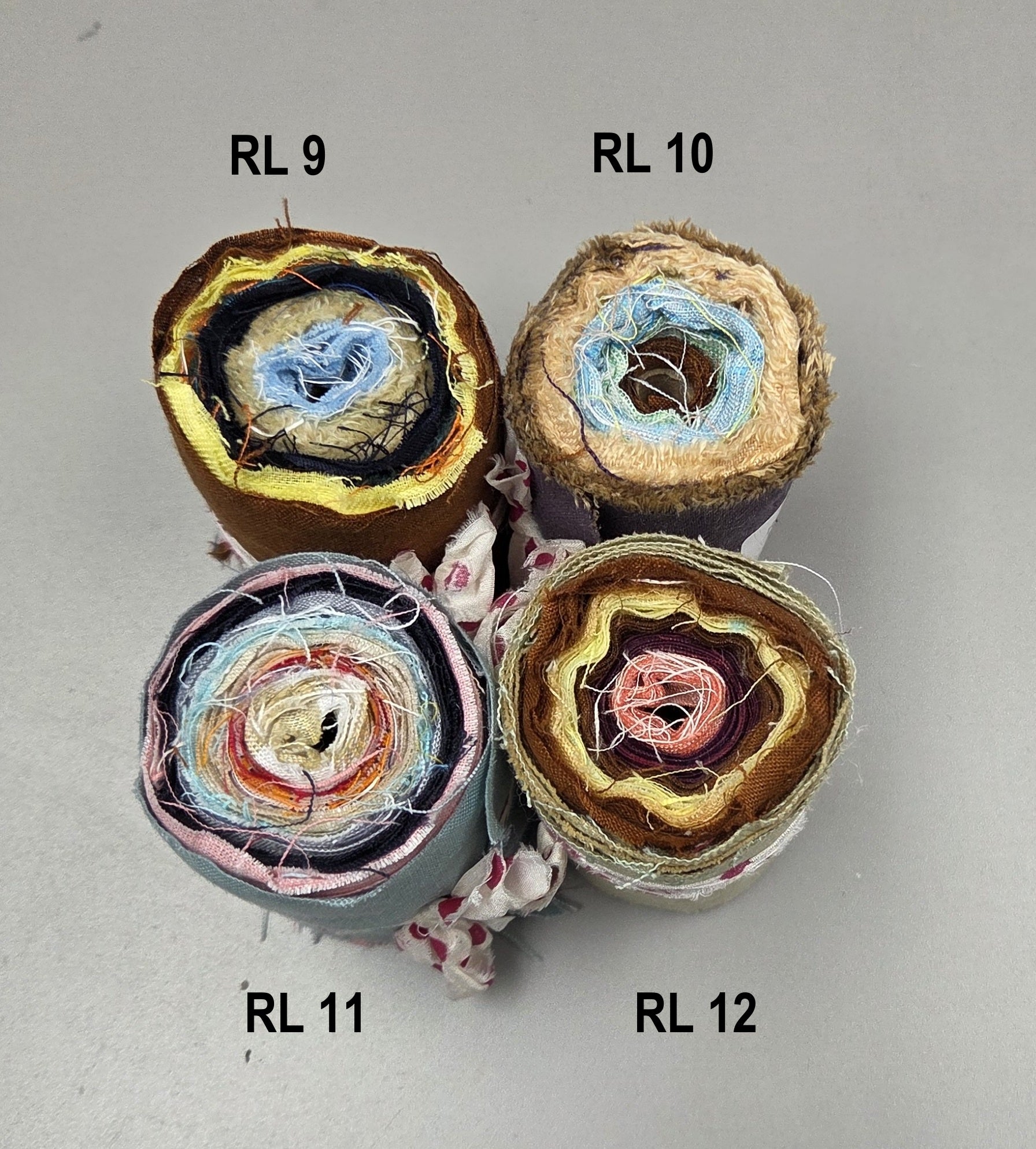 Linen Fabric Rolls - Reclaimed Dress Fabrics - 10 Yards x 3" rolls. Various Colors.