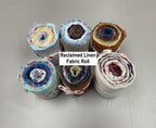 Linen Fabric Rolls - Reclaimed Dress Fabrics - 10 Yards x 3" rolls. Various Colors.