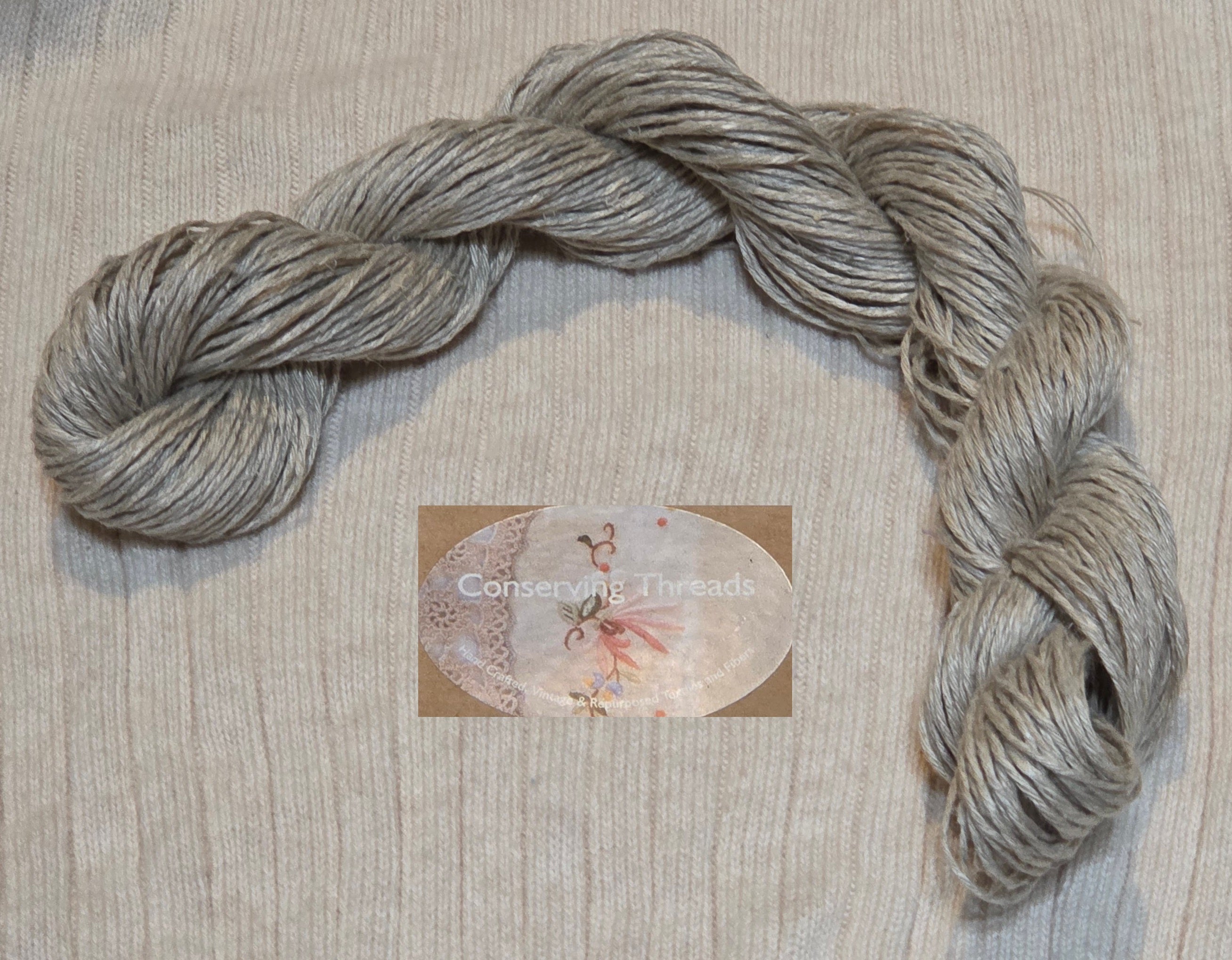 Hemp Thread, 6-ply. 100 Yards. Natural Twine Yarn.