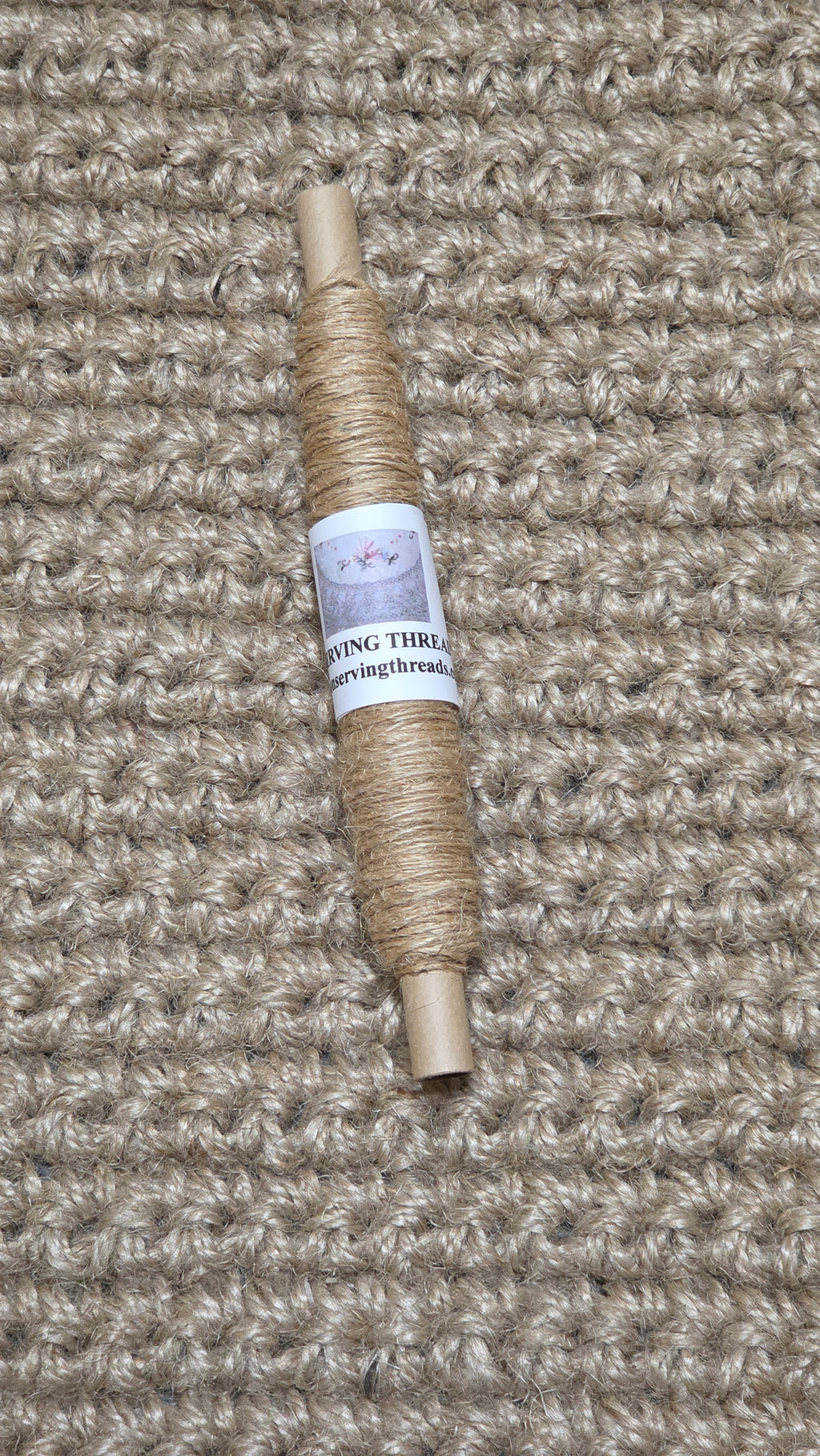 Thread Jute. 25 Yards Bobbin. Lace Weight. Natural Color.