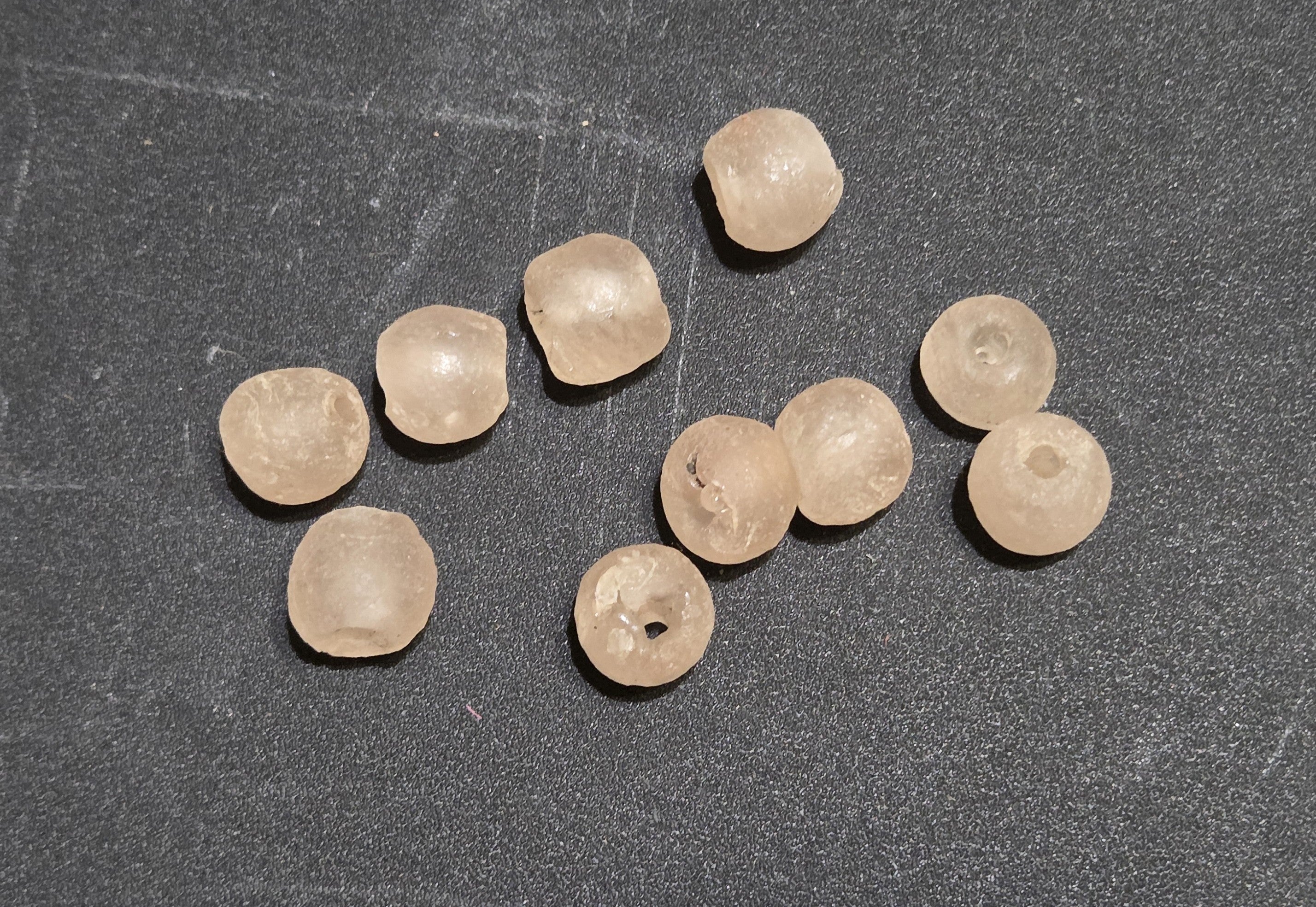 Beads Reclaimed Glass. Set of 10. Sea Glass Size 10mm.