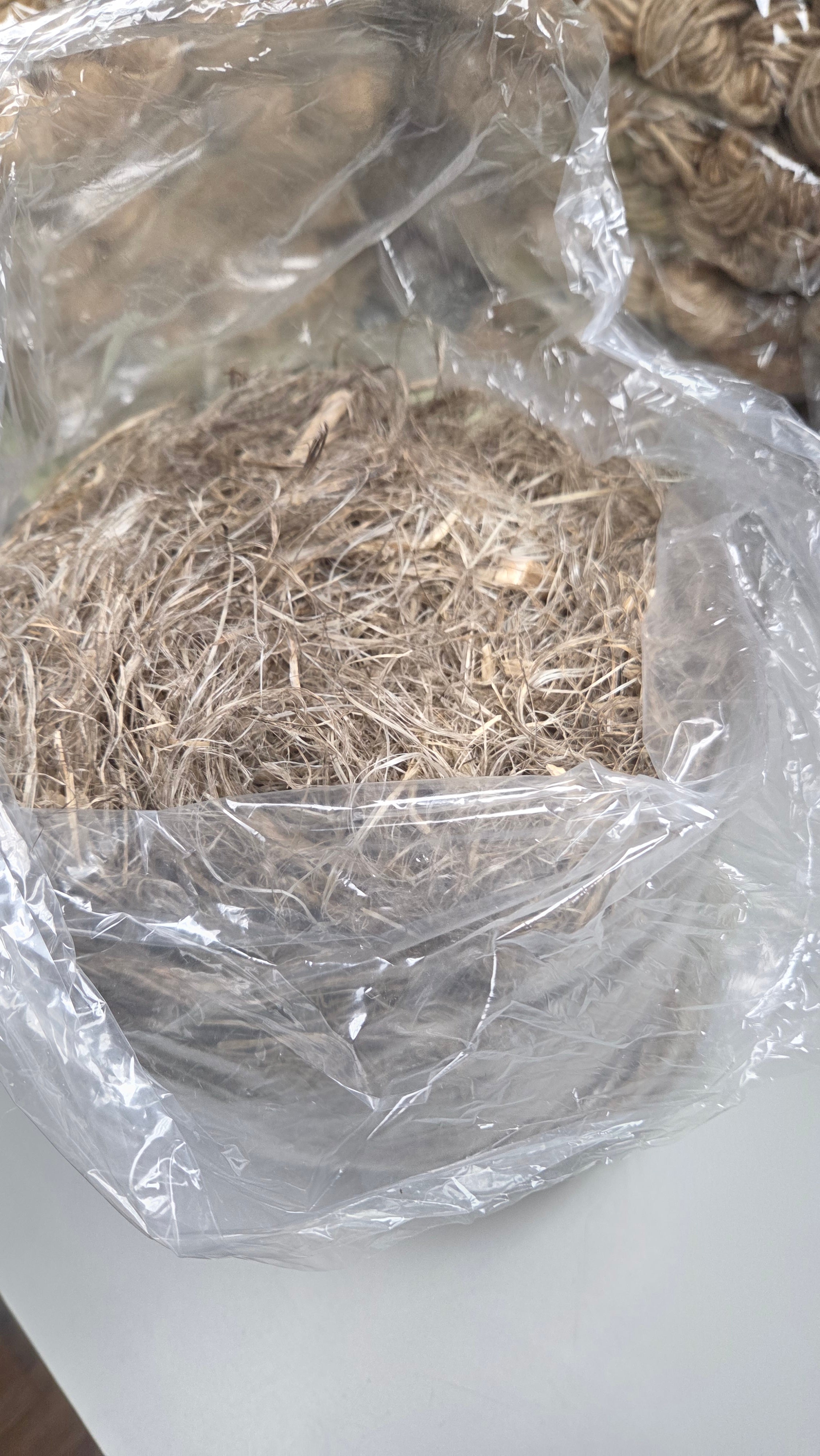 Hemp USA Grown - 3 Years Field Retted, Long Line Fiber Bundle - 1 Pound Bundle