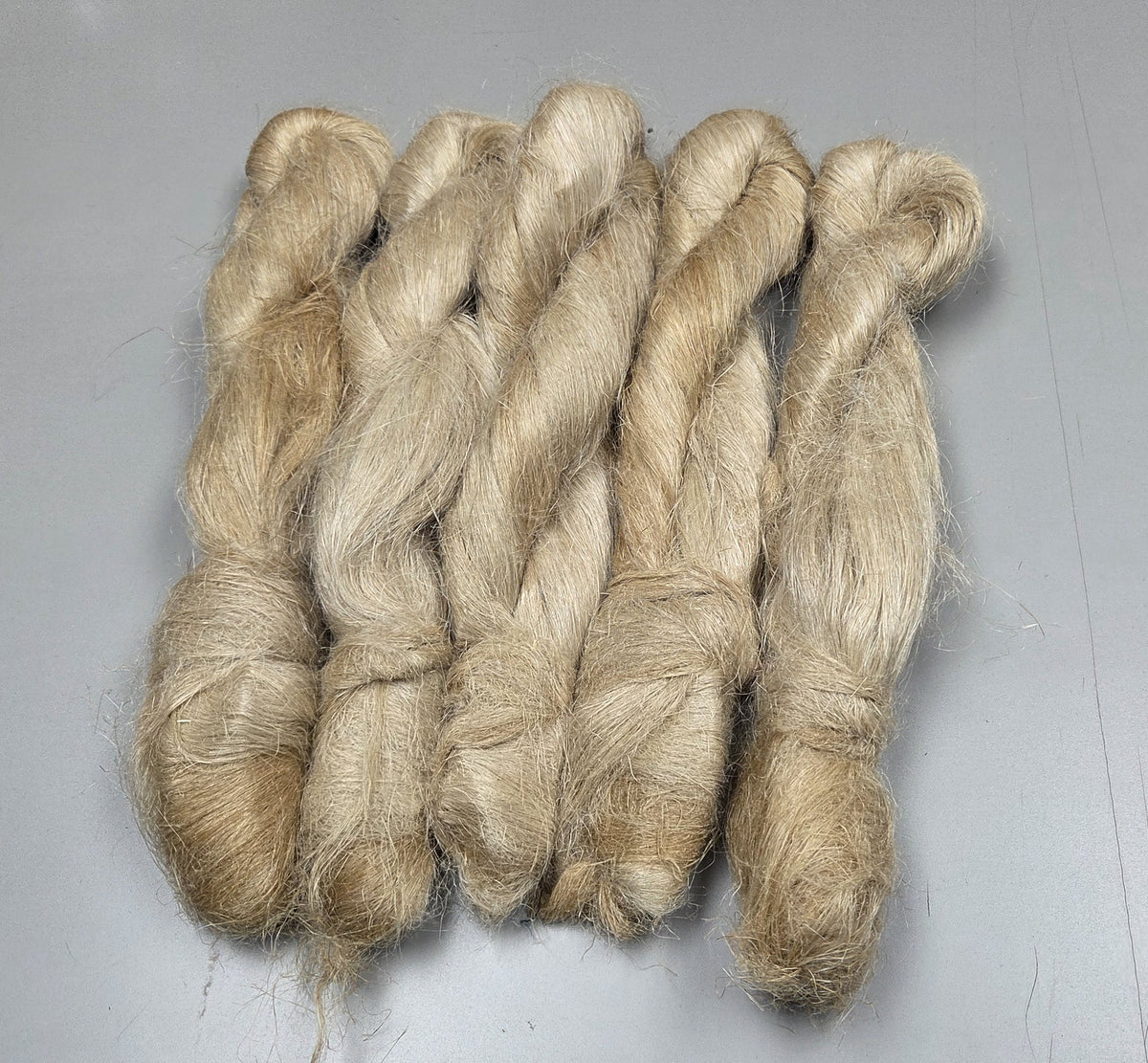 Flax Strick, Natural Long Line Bast Fiber. Medium Coarseness.
