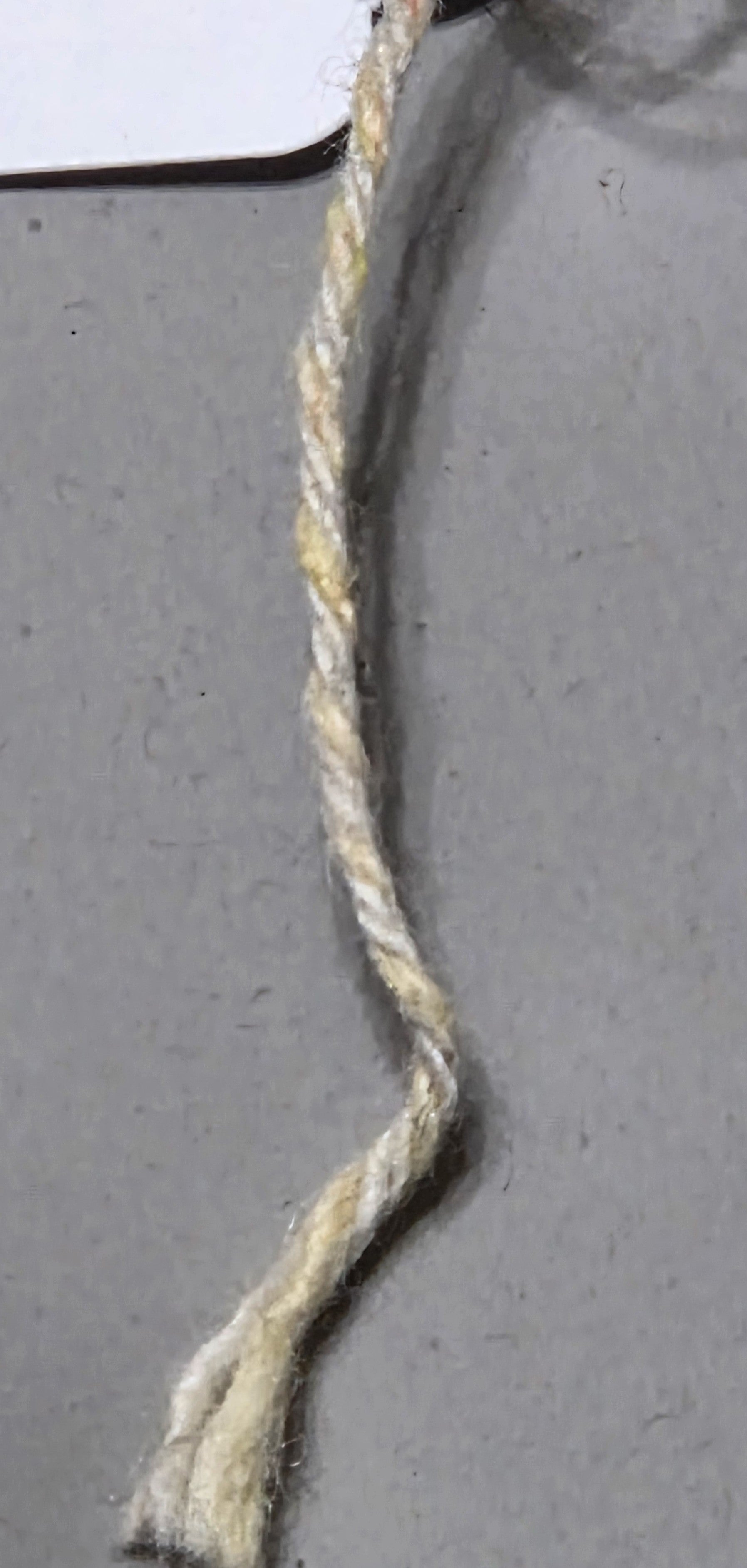 Nettle + Cotton Yarn. 2 Ply Short Skein. 80 Yards. Light Dark Twist. Fingering Weight