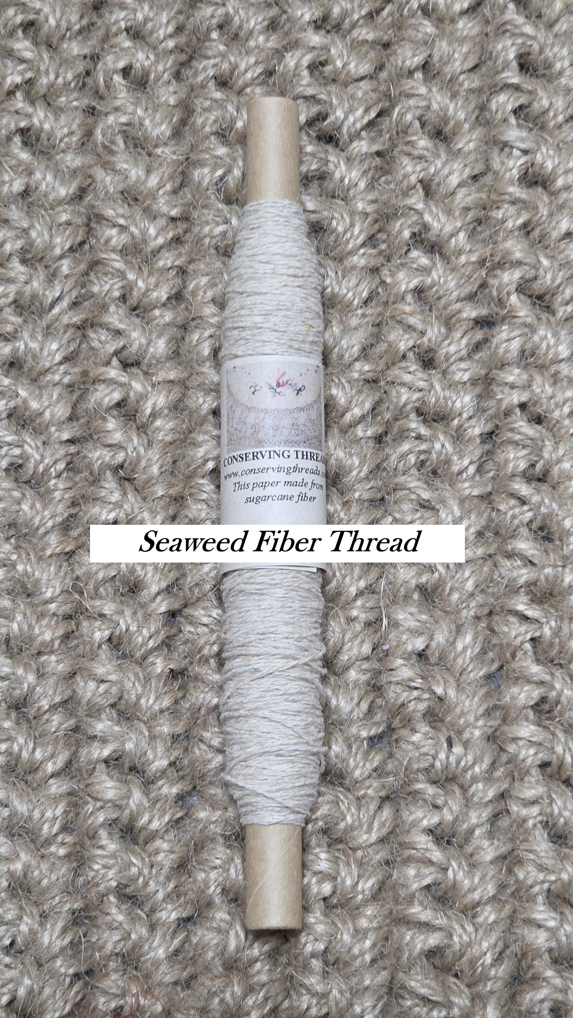 Seaweed Sewing Thread, 50 Yards Spool. Natural Plant Fiber. 2 ply
