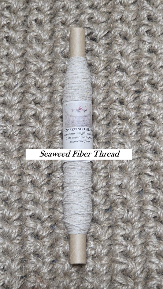 Seaweed Sewing Thread, 50 Yards Spool. Natural Plant Fiber. 2 ply