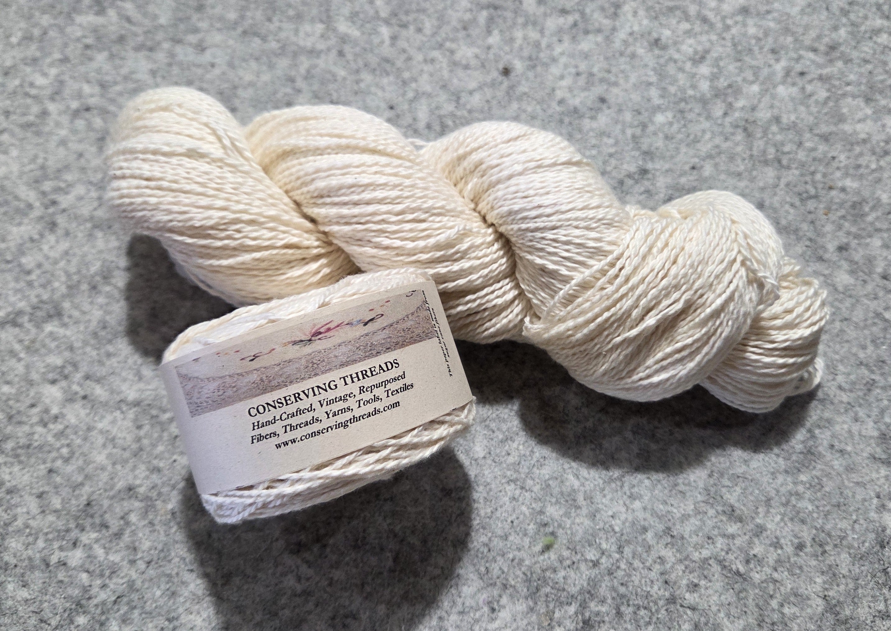Organic Cotton Yarn. USA Grown. Boutique Mill Spun. Lace Weight - 190 Yards Skein