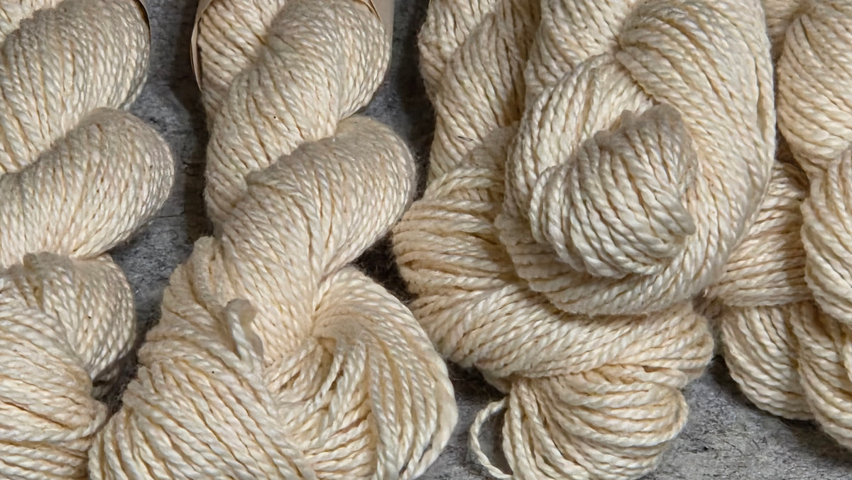 Organic Cotton Yarn. USA Grown. Fingering Weight - 110 Yards Skein