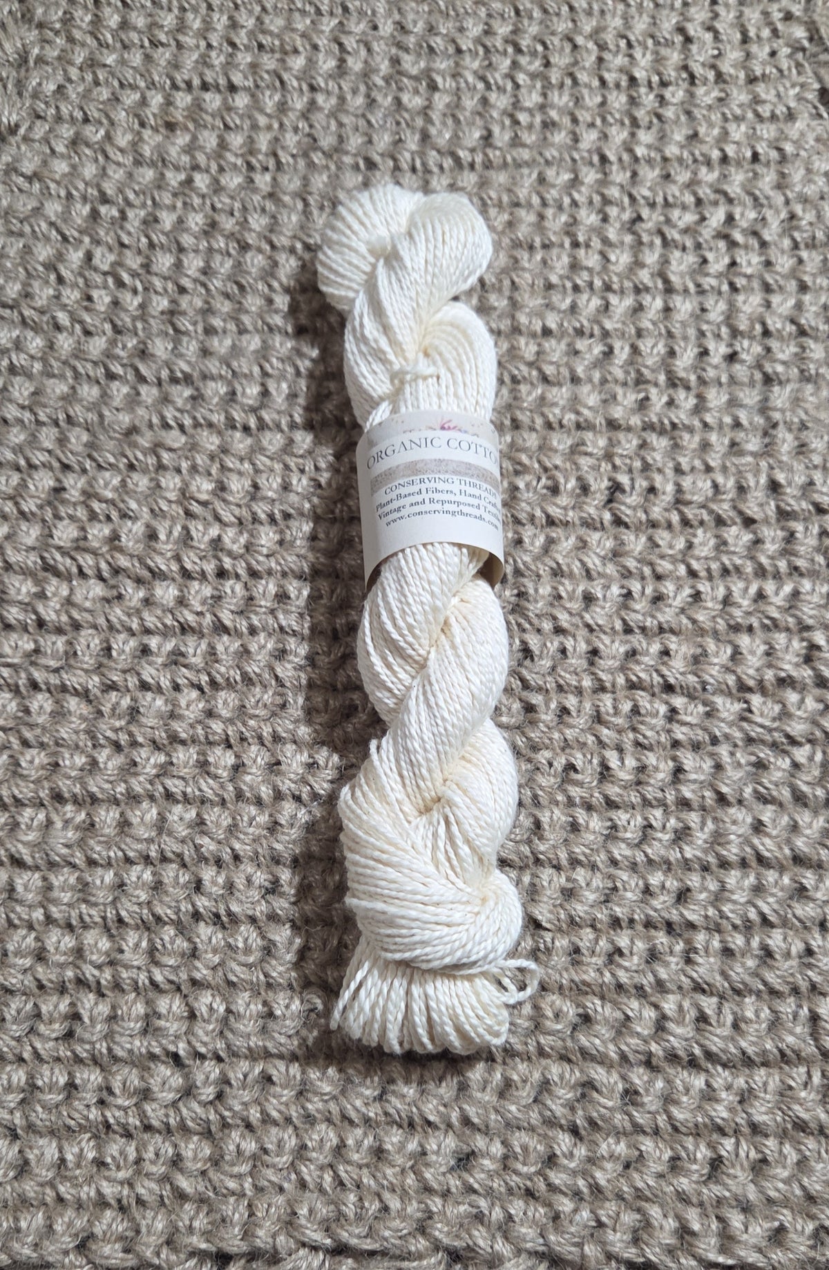 Organic Cotton Yarn. USA Grown. Fingering Weight - 110 Yards Skein