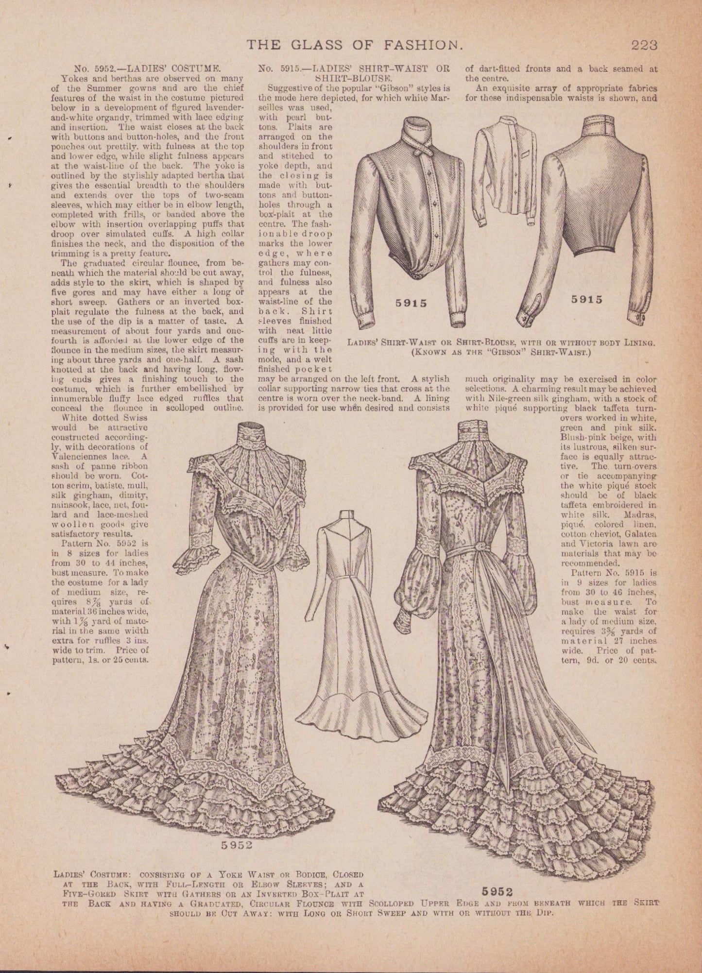 The Glass of Fashion, 1902 May, Butterick Publishing Co. Ltd., Vol 45 No 5.