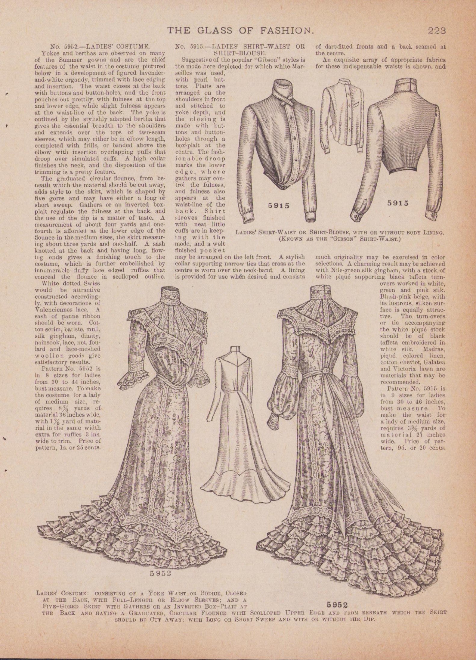 The Glass of Fashion, 1902 May, Butterick Publishing Co. Ltd., Vol 45 No 5.