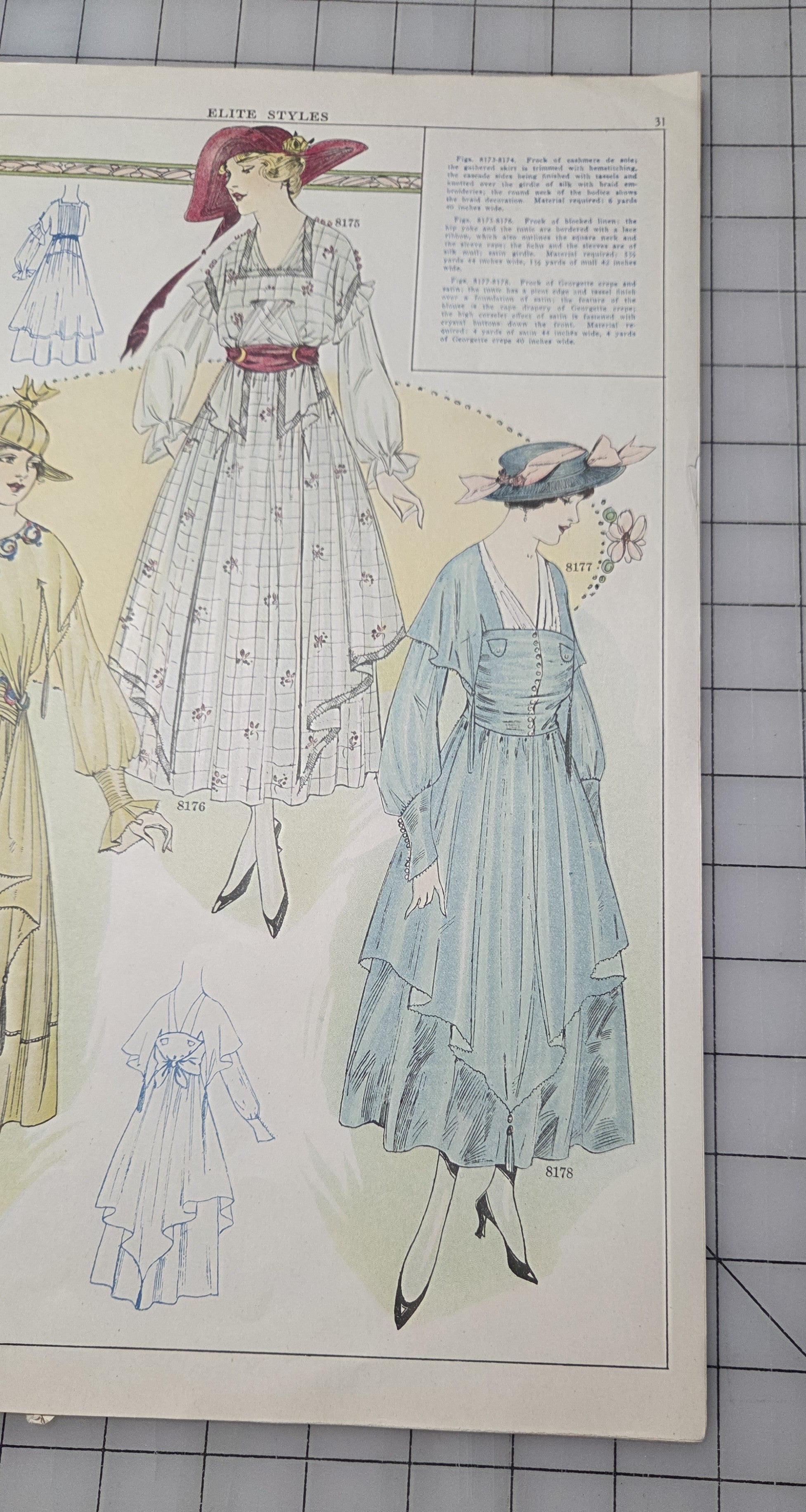 Elite Styles May 1916 Original Dressmaker Tailor Fashion Catalog Ladies Magazine