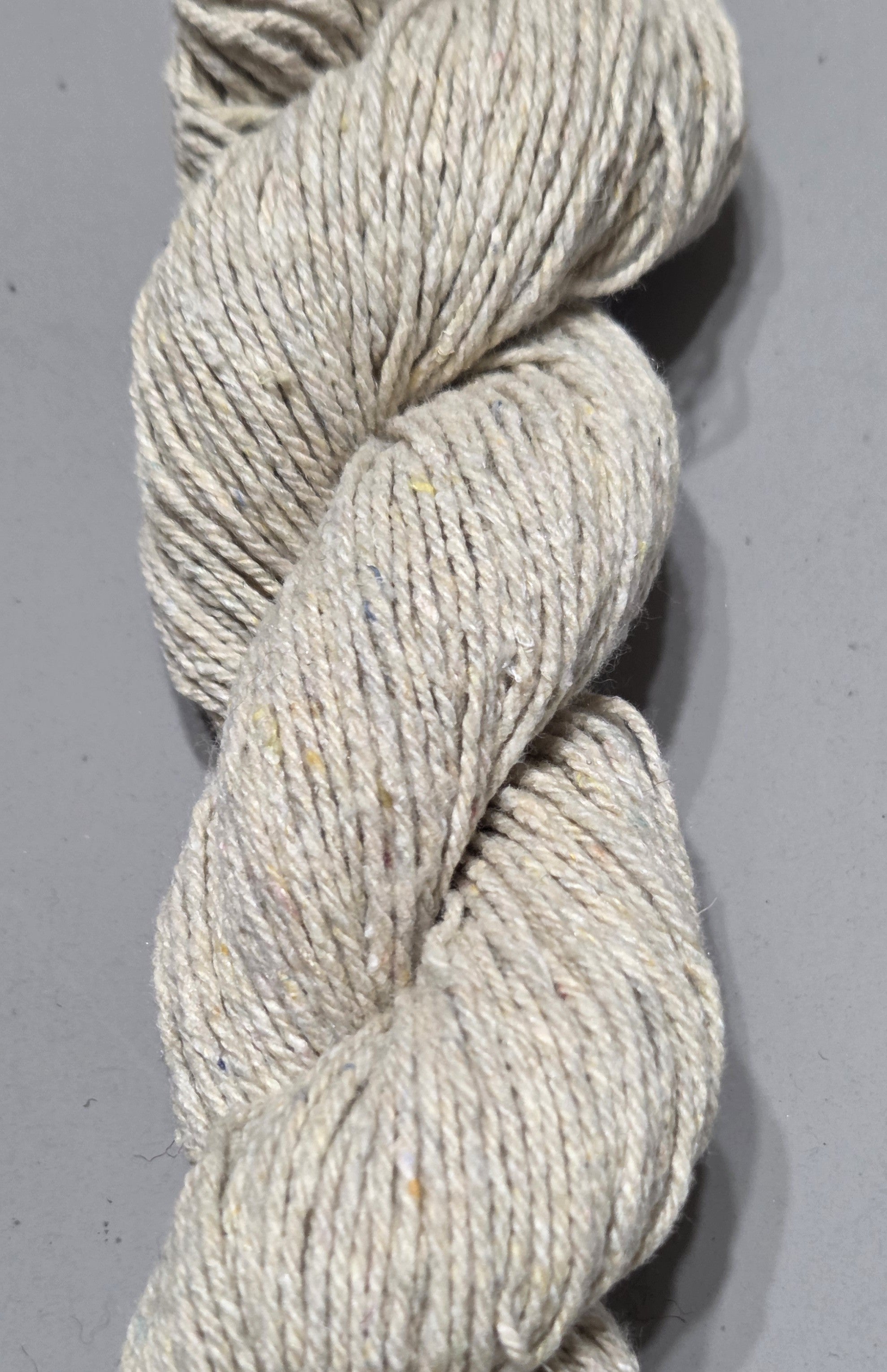 Rose + Cotton Yarn. 2 Ply Short Skein. 140 Yards. Light Dark Twist. Fingering Weight