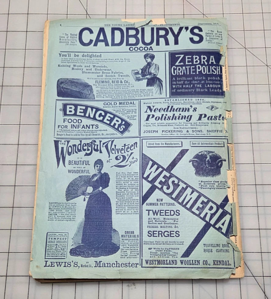 Young Ladies Journal Magazine 1895 Sept Fashion Illustrated Patterns American Ed
