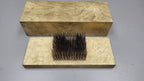 Flax & Hemp Hatchel with Lid. Custom Made Wood for Combing Fibers. Gold Color.