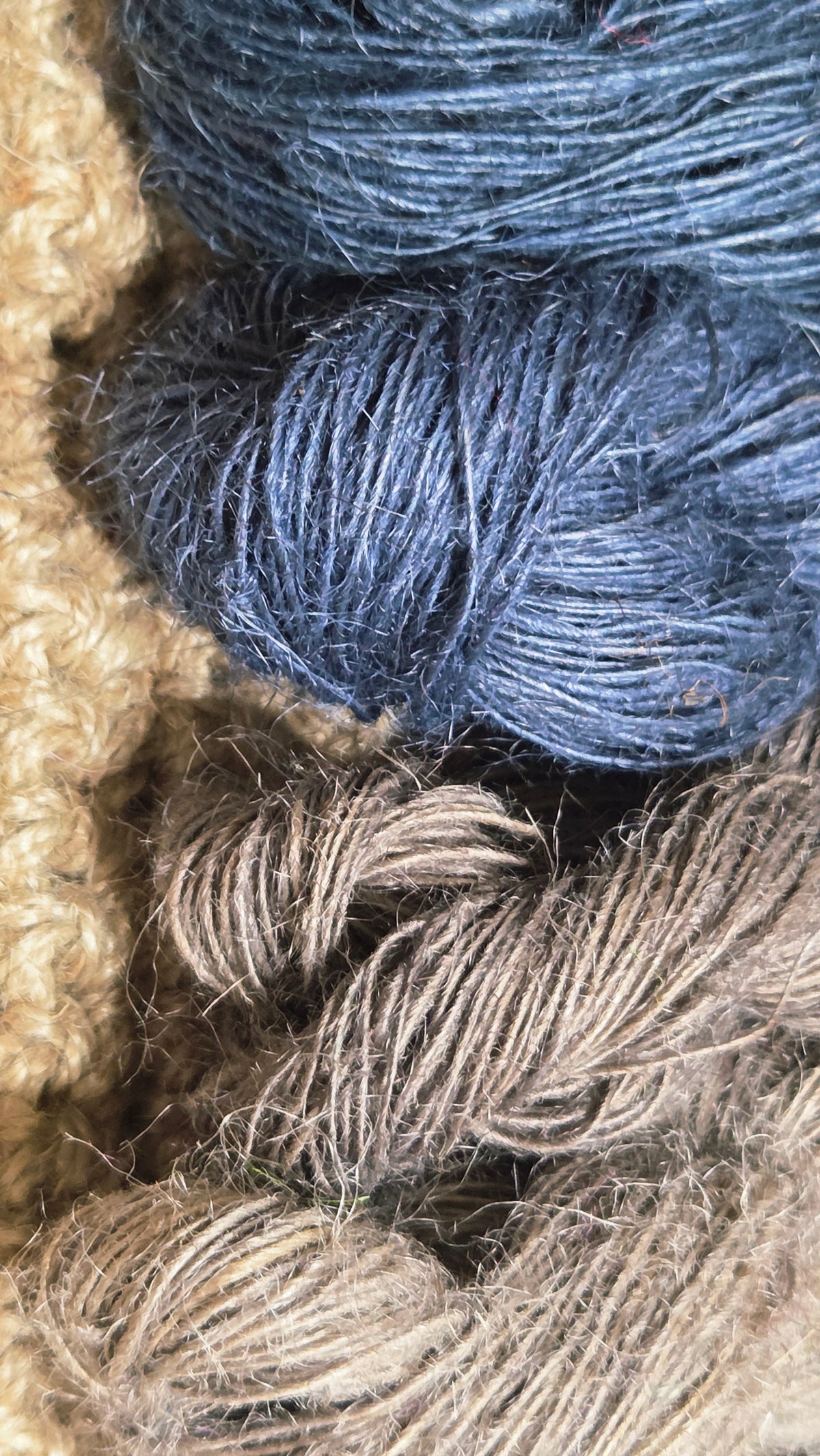 Yarn Jute. Skein. Lace Weight. Small Batch Dyed. 200 Yards. Black