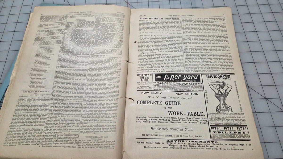 Young Ladies Journal Magazine 1895 July Fashion Illustrated Patterns American