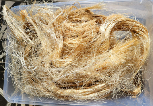 Sisal Long Fiber Bundle. Natural Un-Combed Fiber.