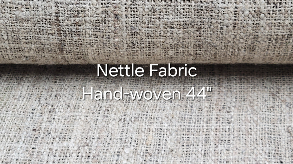Nettle Hand Loom Woven Fabric. By the 1/2 Yard. 100% Plant Fiber. 44" Wide